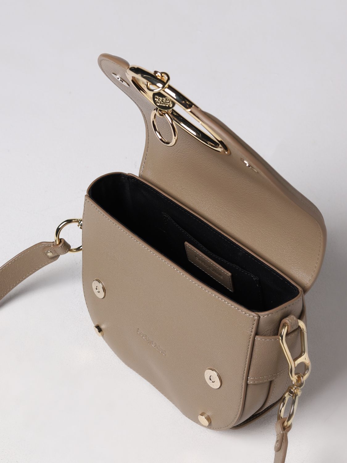 Leather crossbody bag See by Chloé Grey in Leather - 35657184