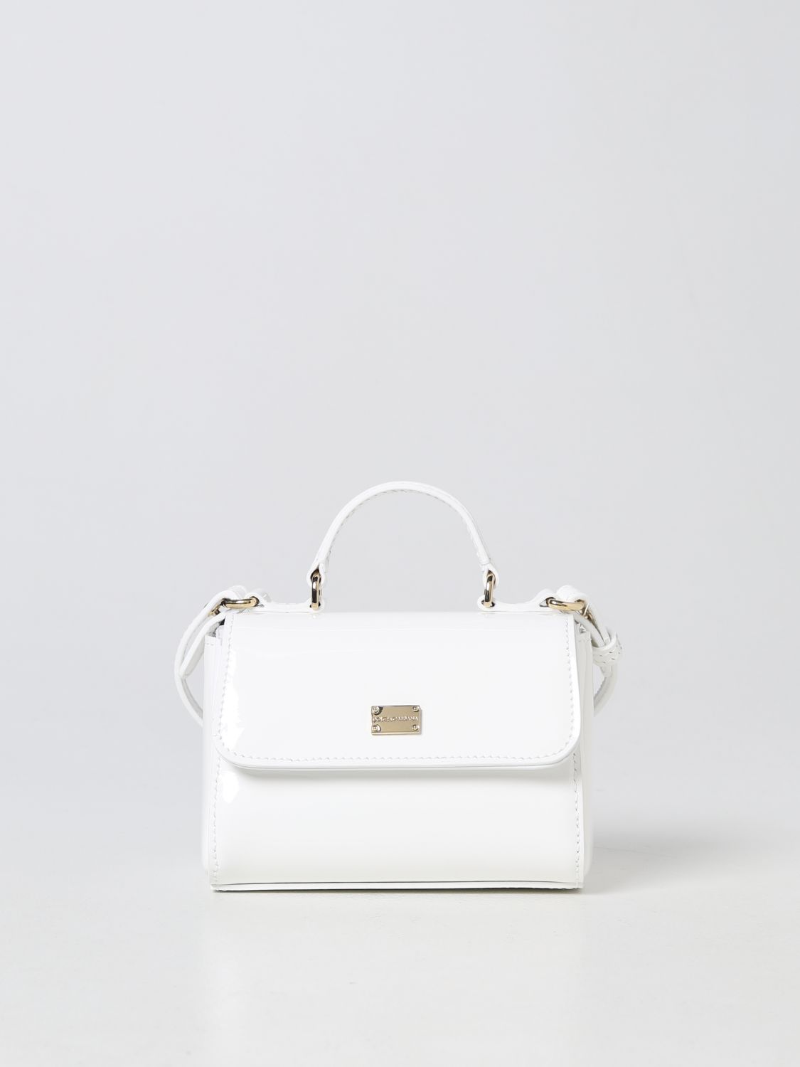 DOLCE & GABBANA: Sicily bag in patent leather - White | Dolce & Gabbana ...