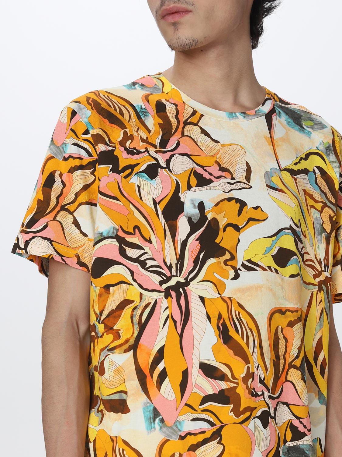 T-shirt Etro: T-shirt Etro in cotone stampato arancione 5