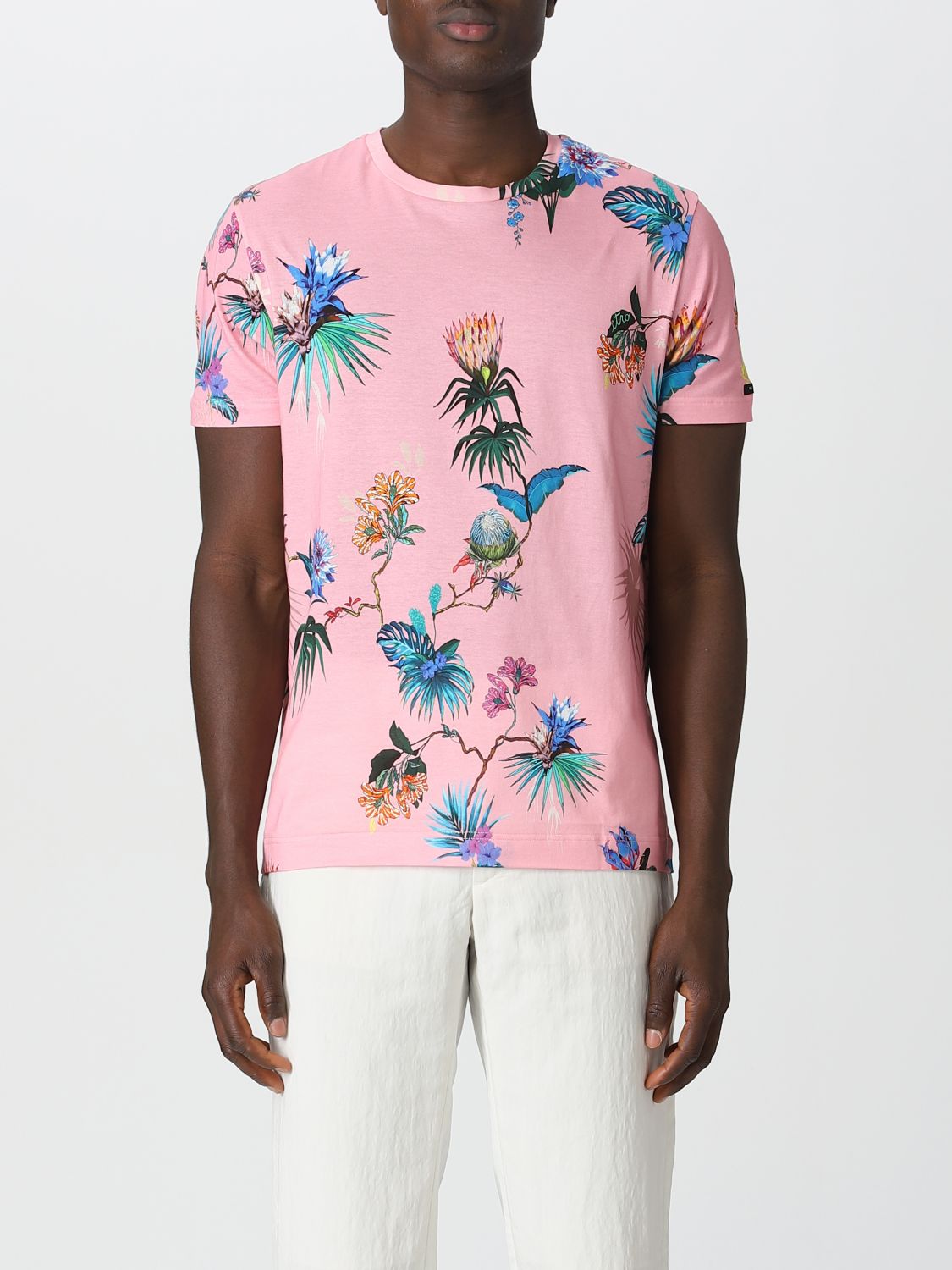 T-shirt Etro: T-shirt Etro in cotone stampato rosa 1