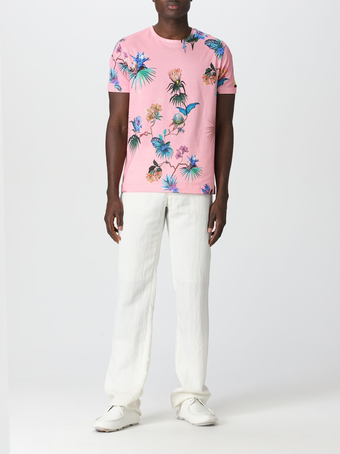 T-shirt Etro: T-shirt Etro in cotone stampato rosa 2