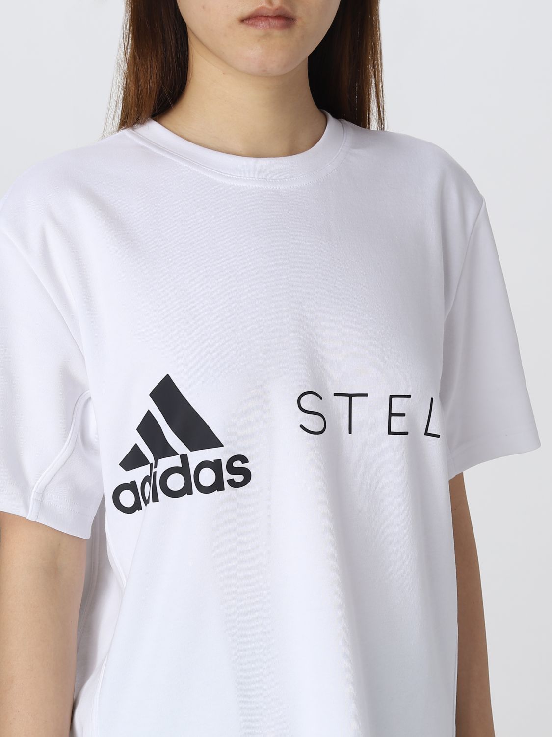T-shirt Adidas By Stella Mccartney: T-shirt Adidas By Stella McCartney in cotone organico bianco 5
