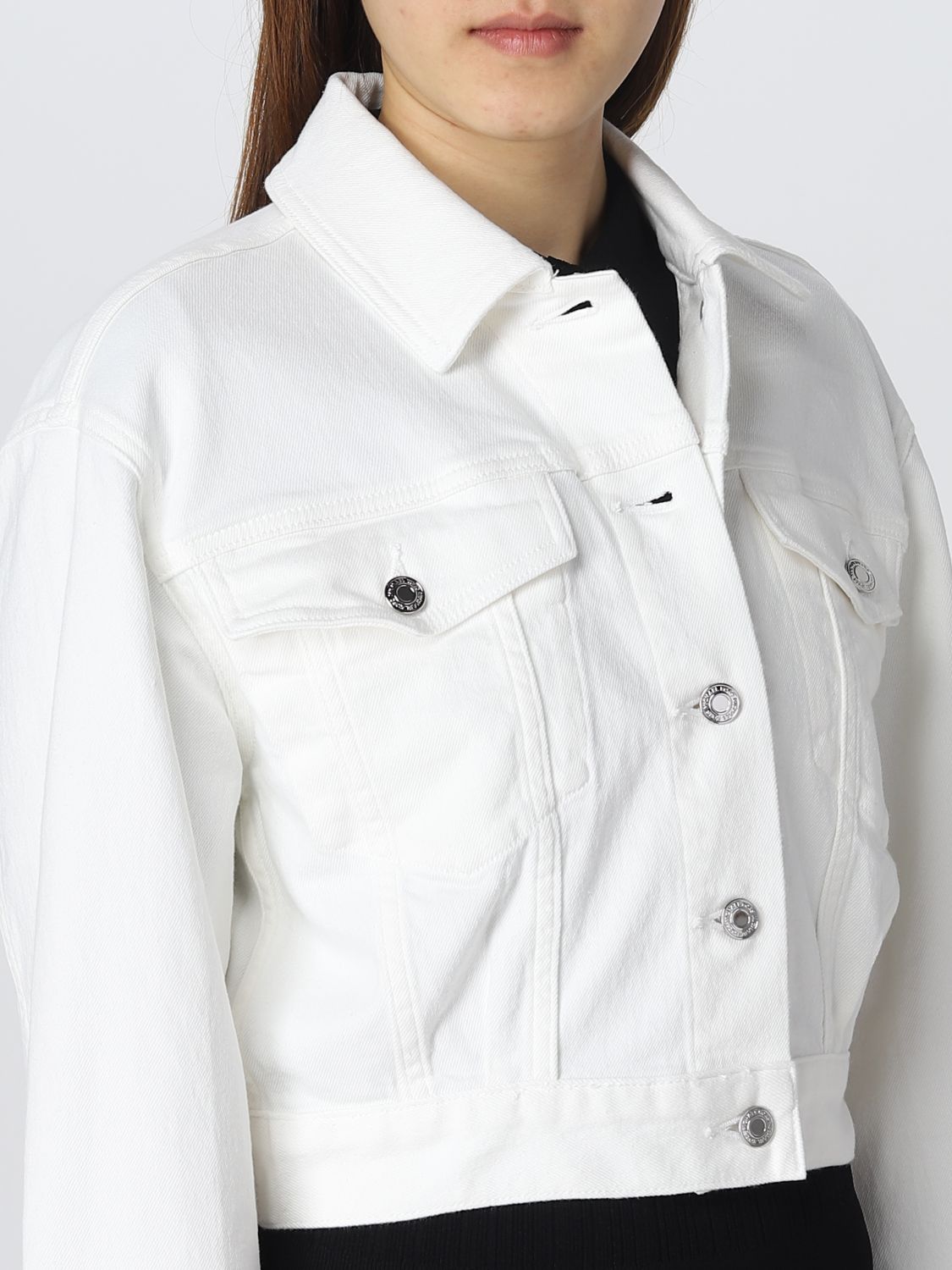 MICHAEL KORS: jacket for woman - White | Michael Kors jacket MR3104LBUG  online on 