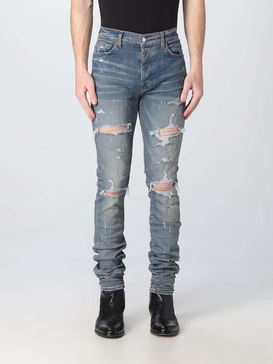 AMIRI: jeans for man - Denim | Amiri jeans PXMD005 online on GIGLIO.COM