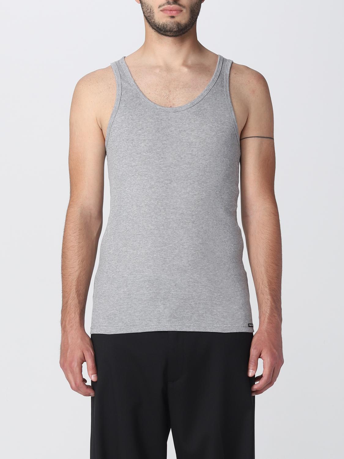 TOM FORD TOM FORD T-Shirt Men color Grey　TOM FORD Tシャツ メンズ カラー グレー
