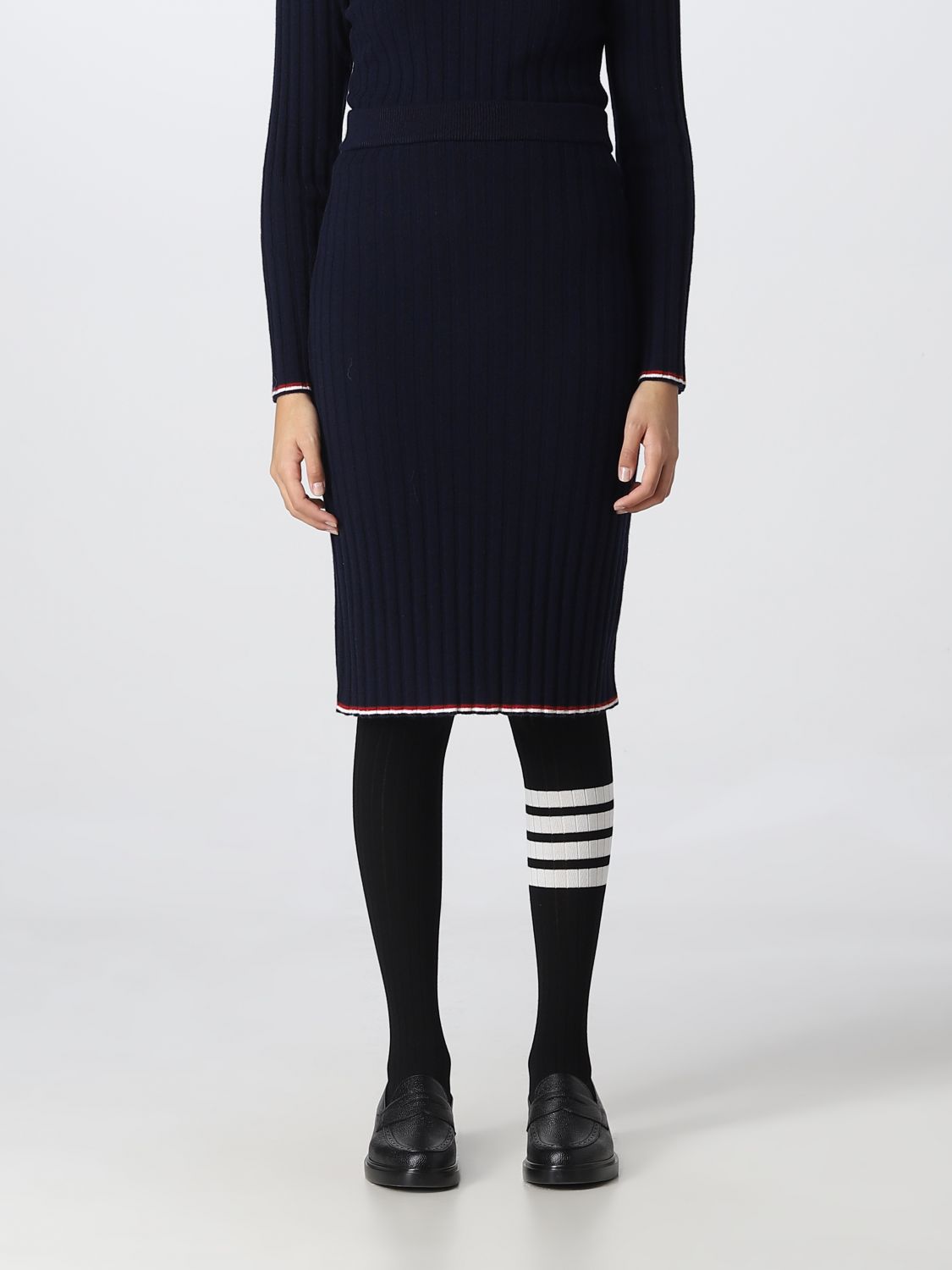 THOM BROWNE: skirt for woman - Blue | Thom Browne skirt FJK082AJ0048 ...