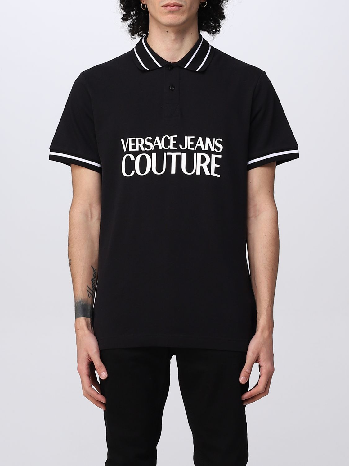 Versace Jeans Couture Polo Shirt  Men Color Black