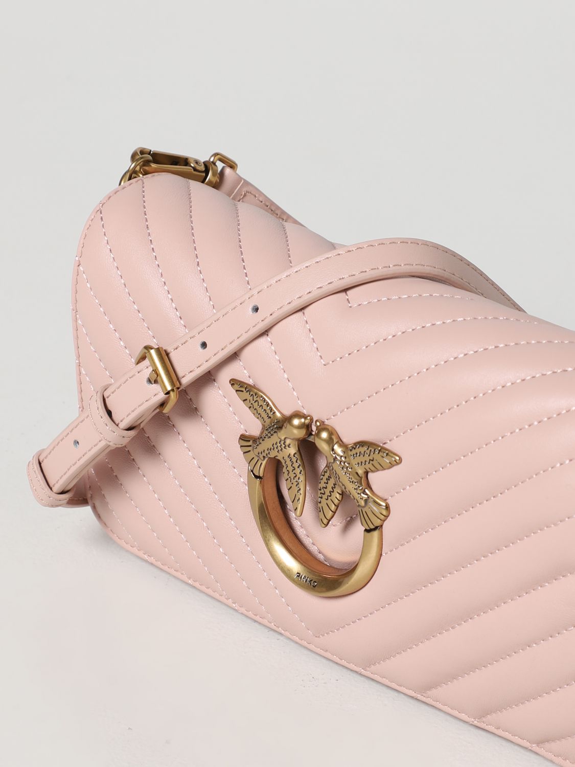 Outlet de Pinko: Bandolera para mujer, Rosa Pálido  Bandolera Pinko  1P22TSY5H7 en línea en