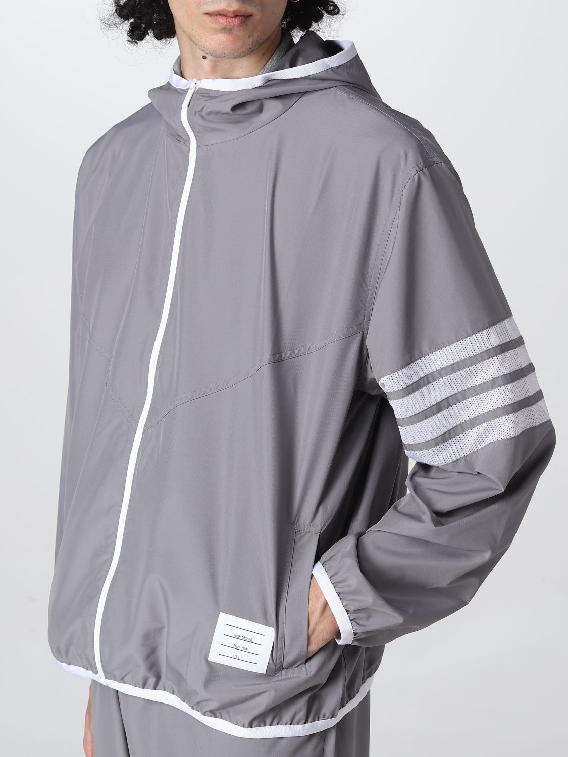 THOM BROWNE: jacket for man - Grey | Thom Browne jacket MJT366AF0197 ...