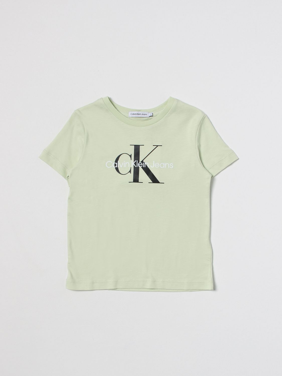cijfer hypothese Convergeren CALVIN KLEIN JEANS: t-shirt for girls - Green | Calvin Klein Jeans t-shirt  IU0IU00267 online on GIGLIO.COM