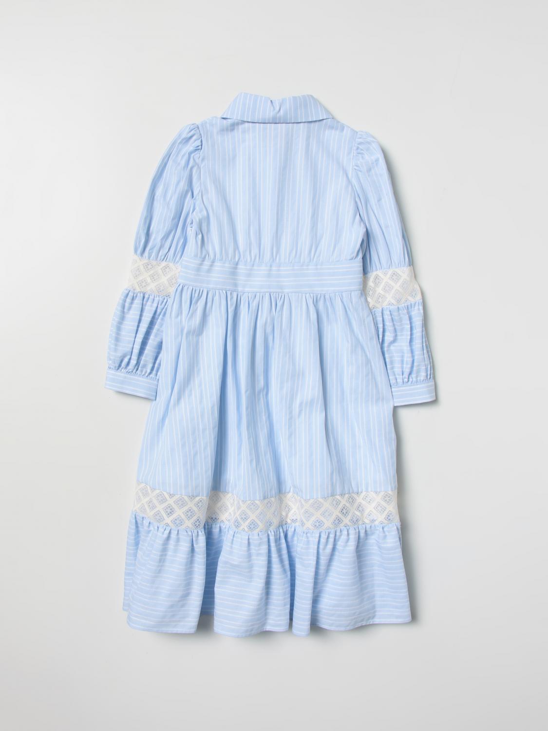Kleid Simonetta: Simonetta Mädchen Kleid blau 2