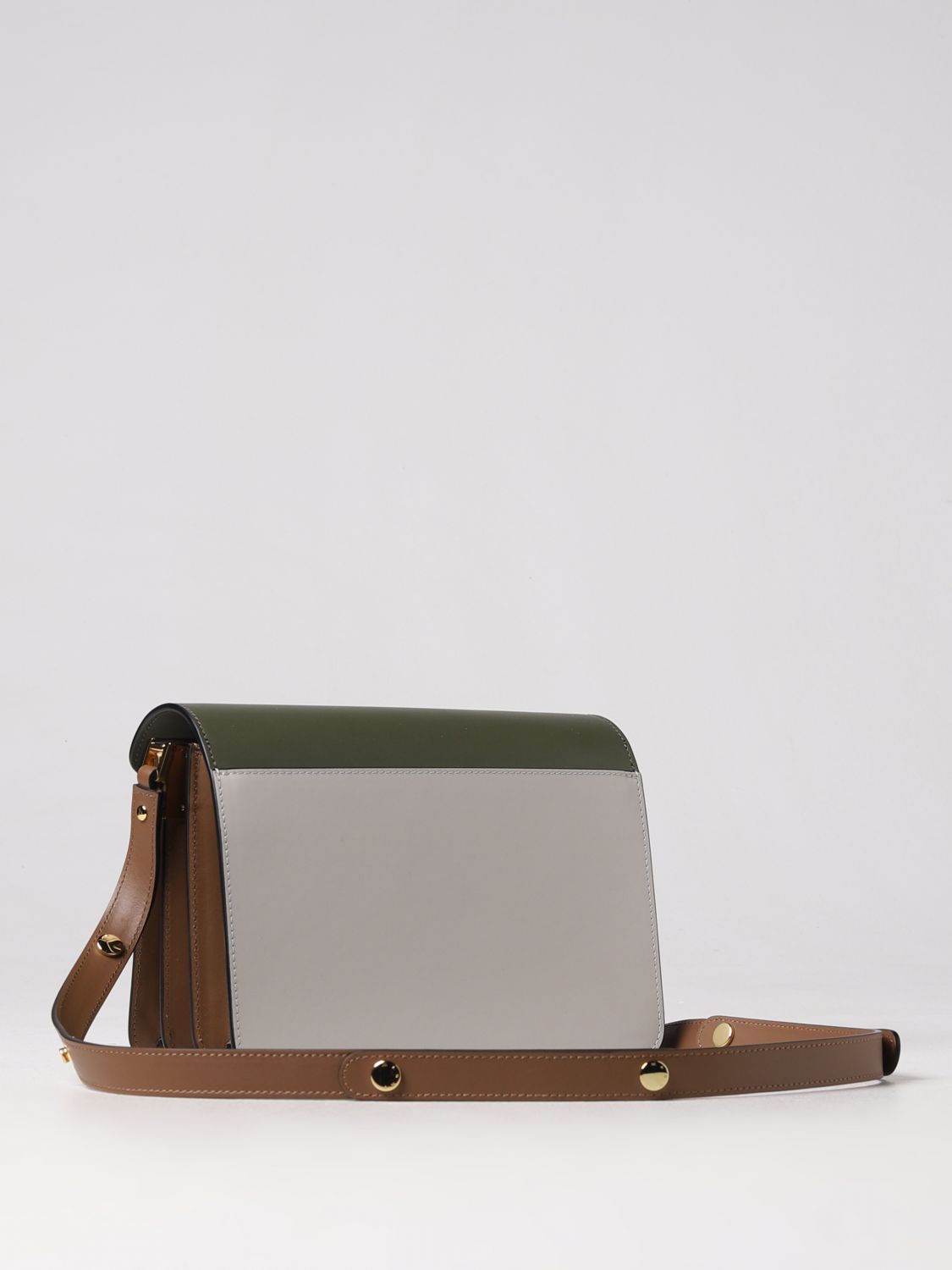 MARNI: Trunk bag in leather - Brown  Marni shoulder bag SBMP0121U0LV589  online at