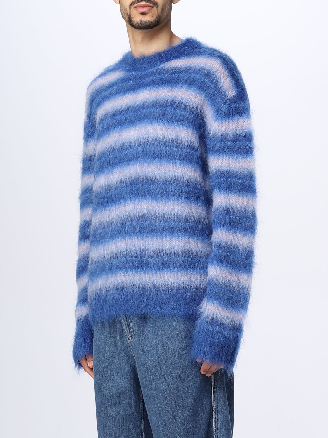 MARNI: sweater for man - Blue | Marni sweater GCMG0161Q0UFU107 online ...