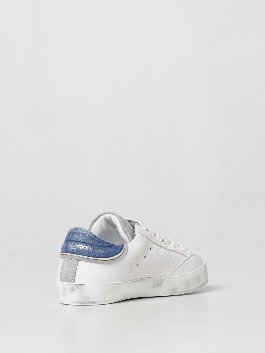 Sneakers Philippe Model Junior: Sneakers Velour Philippe Model Junior in pelle bianco 3