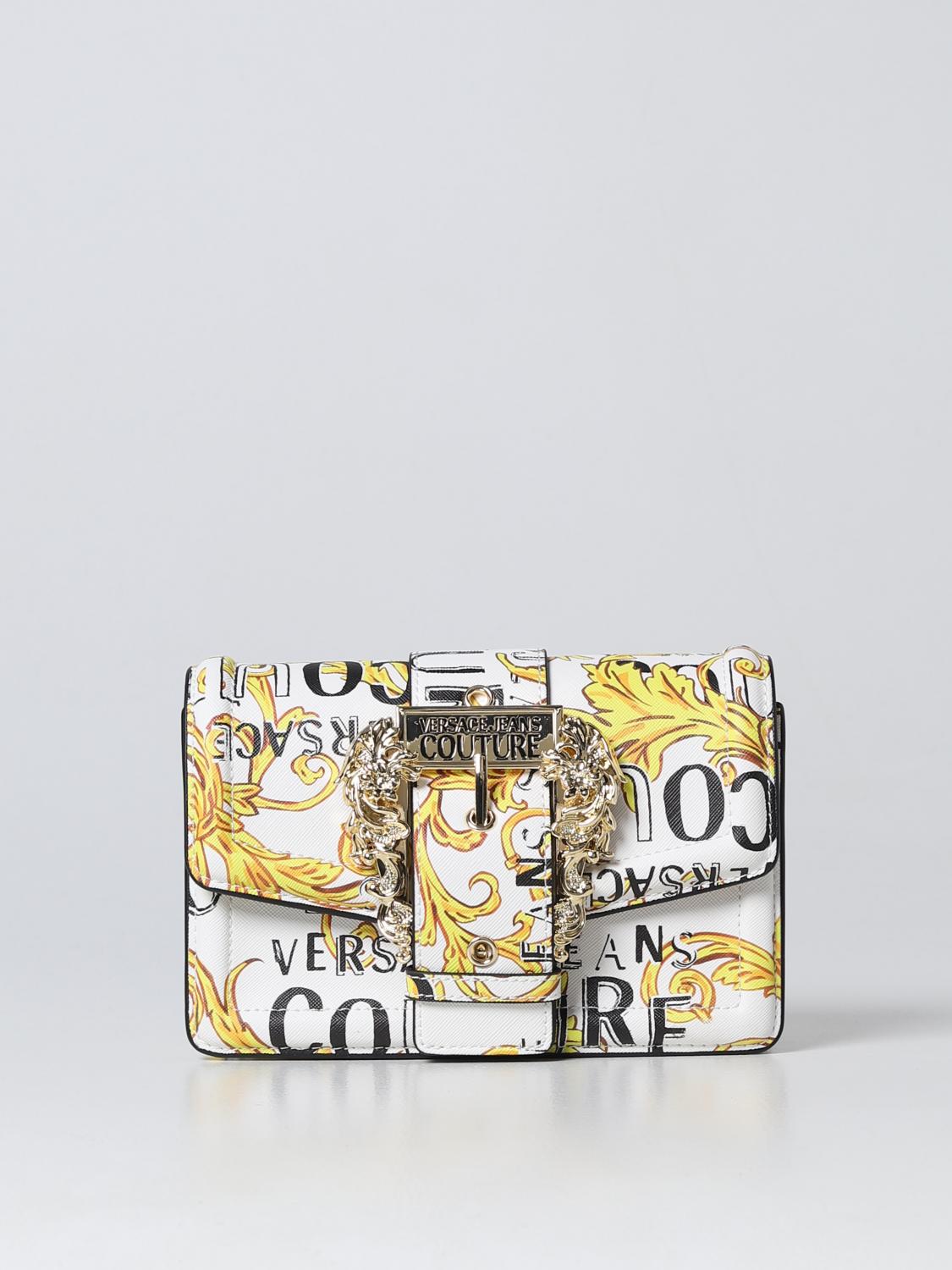 VERSACE JEANS COUTURE bag with allover Baroque print White
