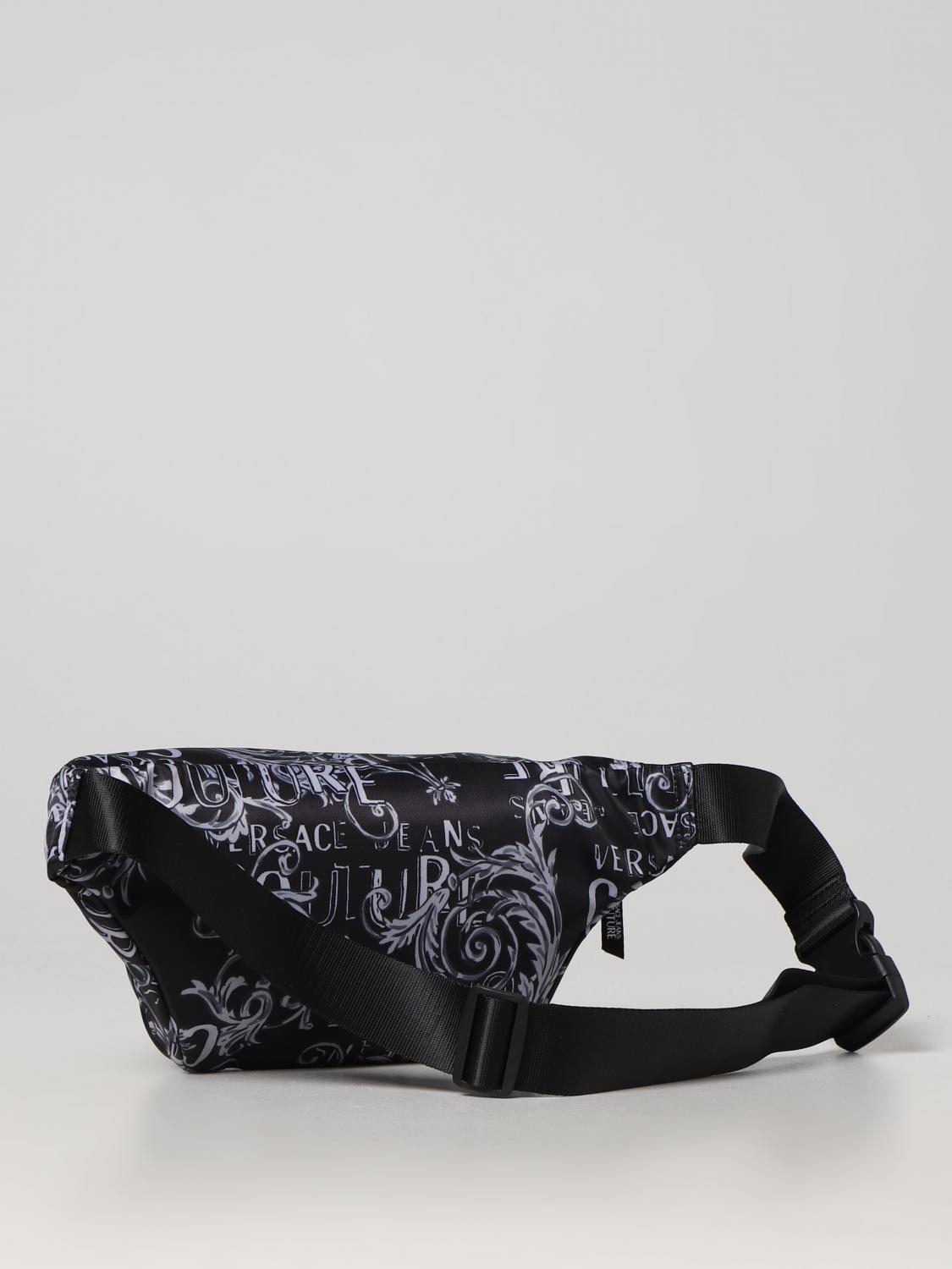 VERSACE JEANS COUTURE belt bag for man Black Versace Jeans Couture