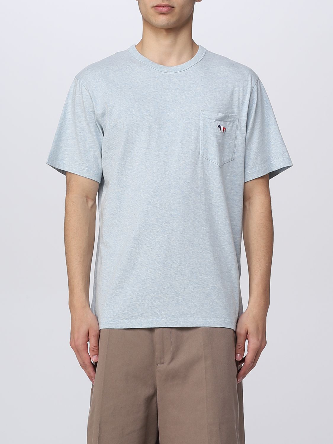 MAISON KITSUNÉ T恤 MAISON KITSUNÉ 男士 颜色 蓝色,D84364009