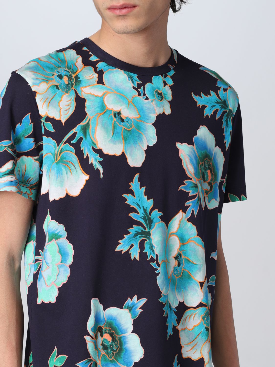 T-shirt Etro: T-shirt Etro in jersey con stampa floreale blue 5