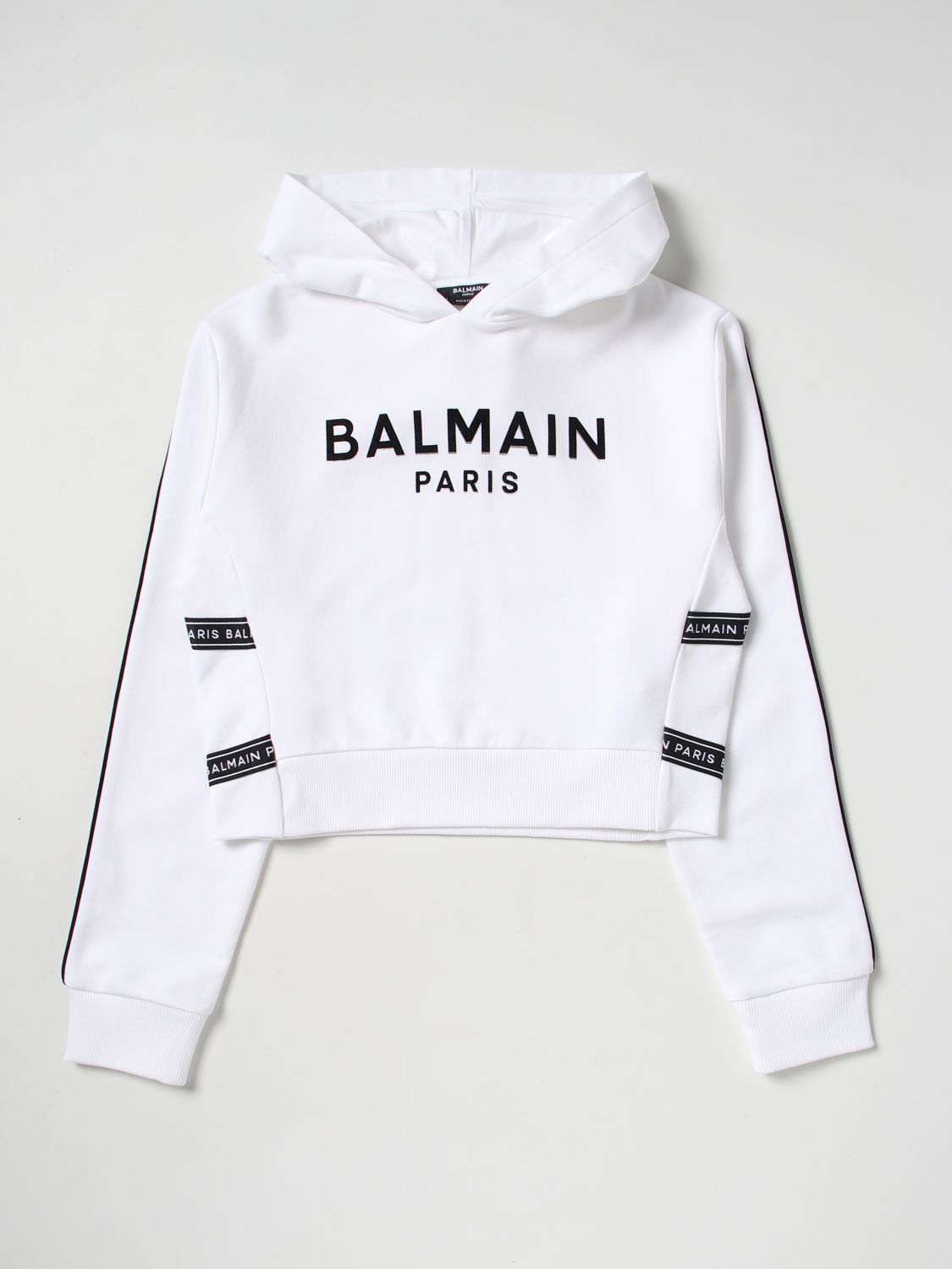 BALMAIN sweater for boys - White | Kids BS4A20Z0081 online on GIGLIO.COM