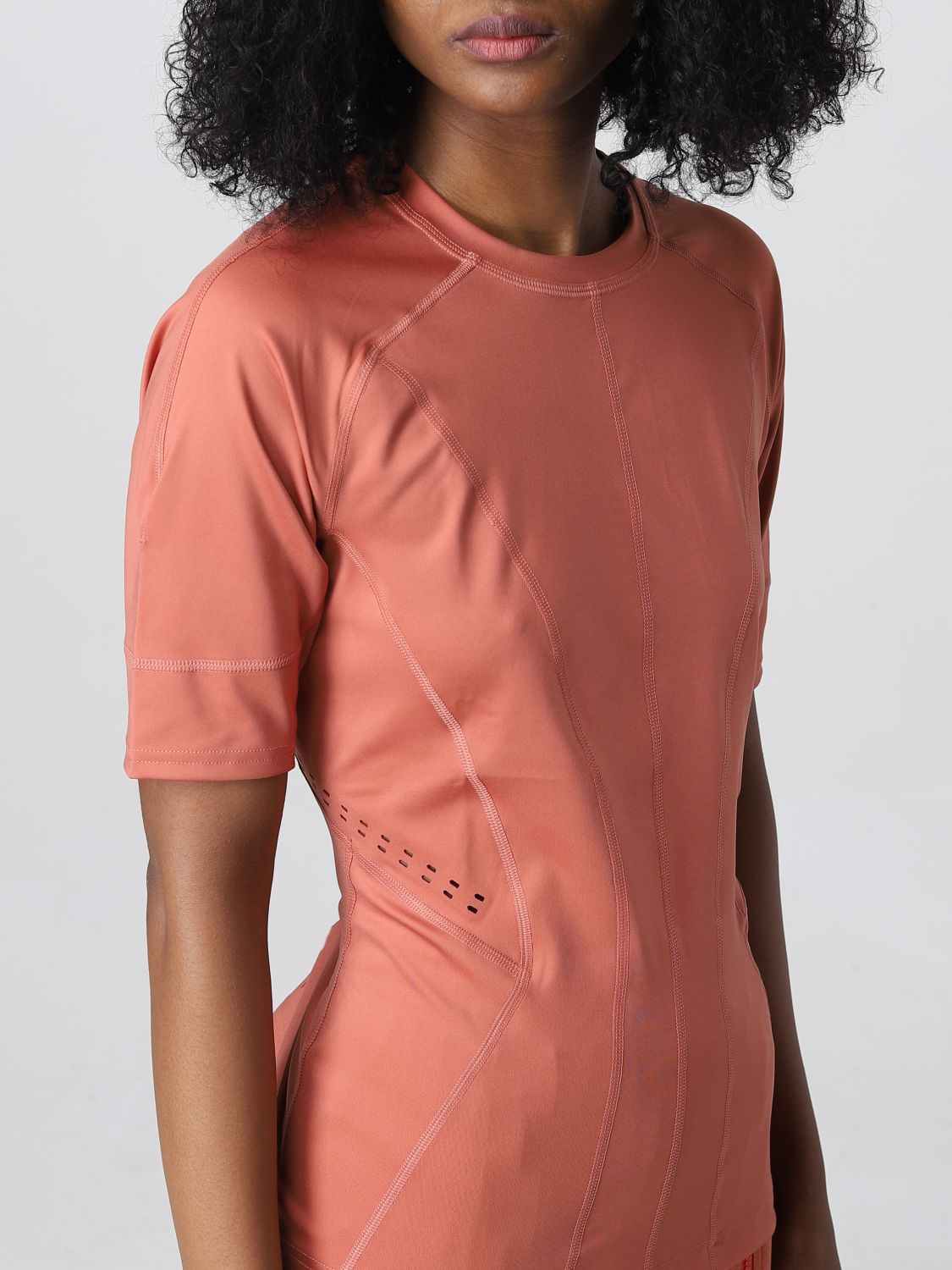 STELLA MCCARTNEY: Camiseta para mujer, Salmón | Camiseta Adidas By Stella Mccartney HS1729 línea en GIGLIO.COM