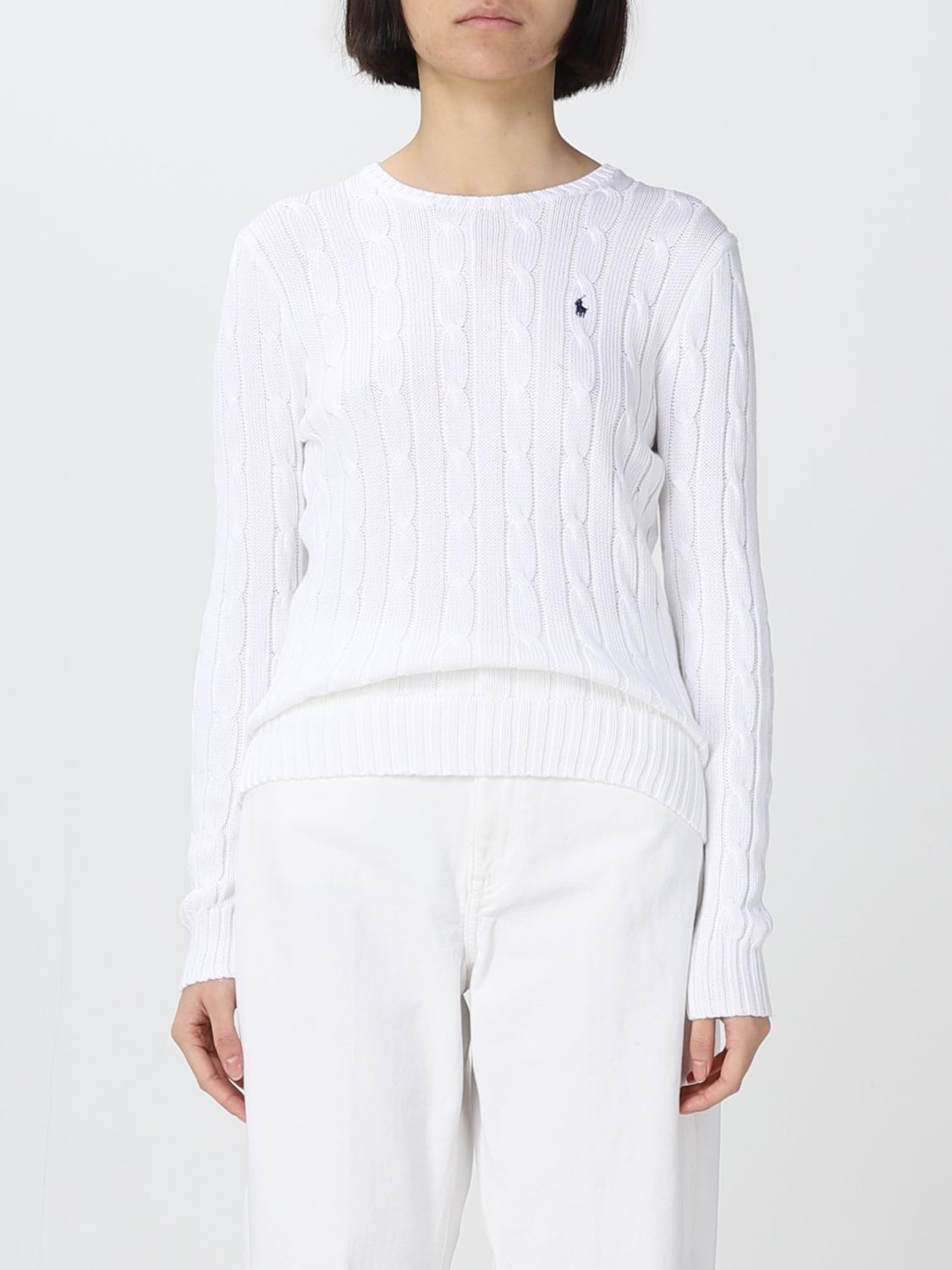 POLO RALPH LAUREN: sweater for woman - White | Polo Ralph Lauren sweater  211891640 online on 