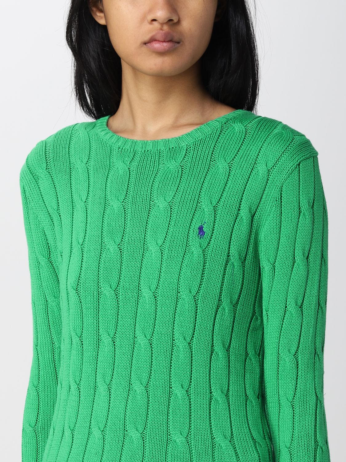 POLO RALPH LAUREN: sweater for woman - Green | Polo Ralph Lauren sweater  211891640 online on 