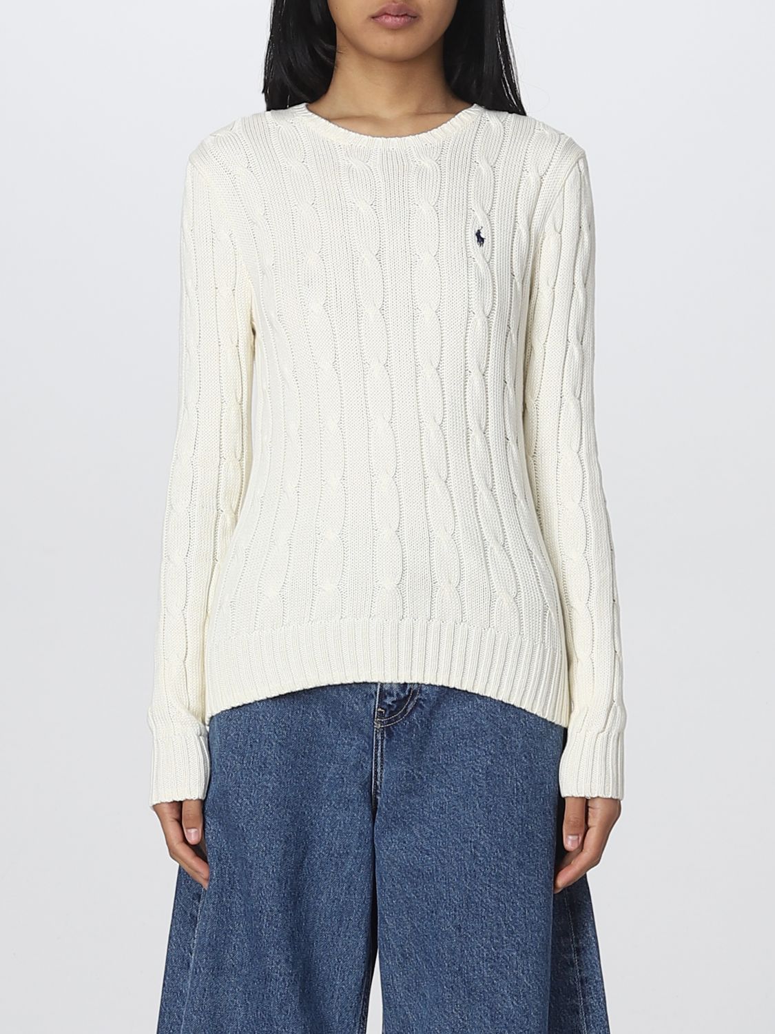 POLO RALPH LAUREN: sweater for woman - Cream | Polo Ralph Lauren sweater  211891640 online on 
