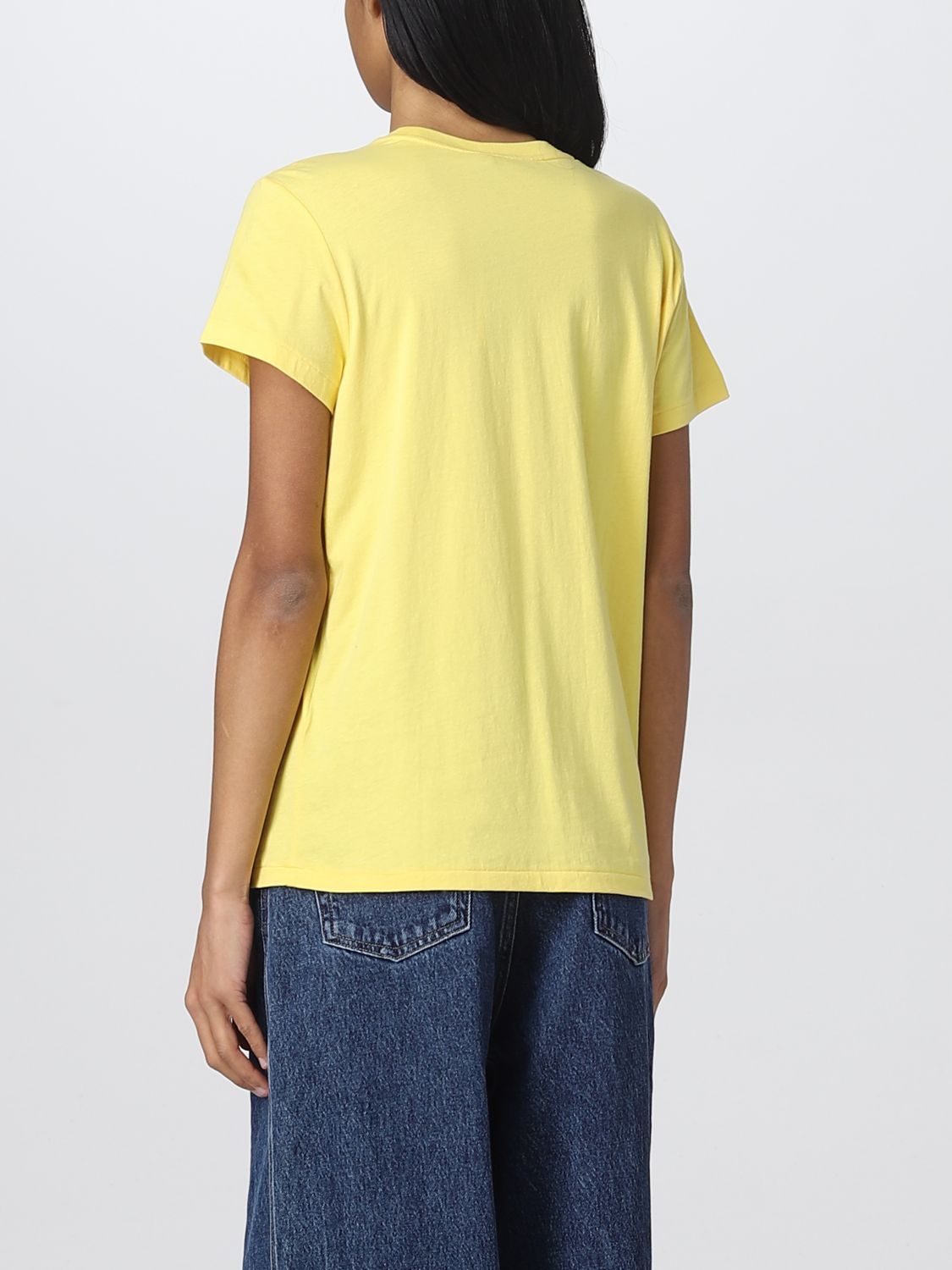 POLO RALPH LAUREN: t-shirt for woman - Yellow | Polo Ralph Lauren t-shirt  211898698 online on 