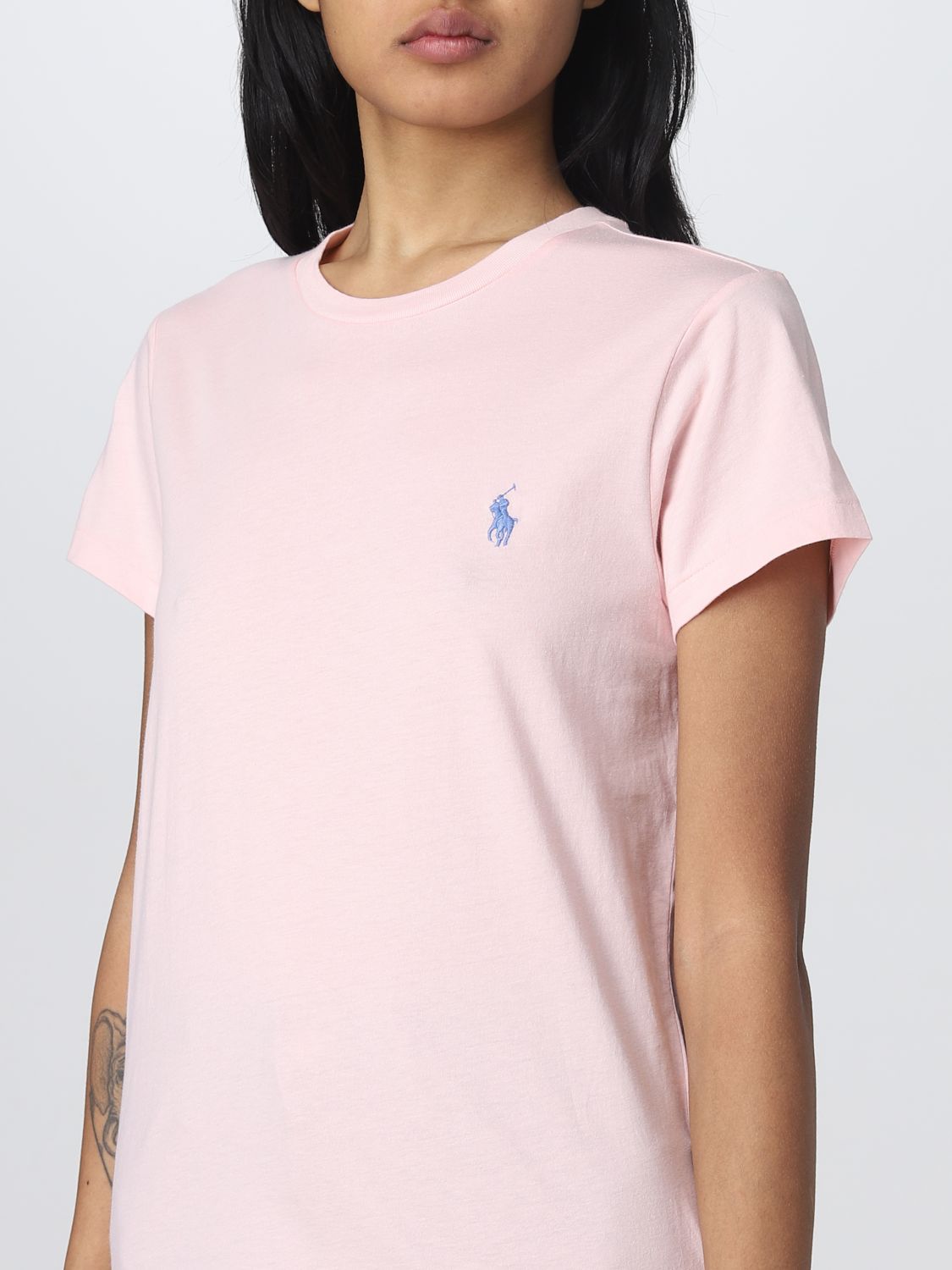 POLO RALPH LAUREN: t-shirt for women - Pink | Polo Ralph Lauren t-shirt  211898698 online on 