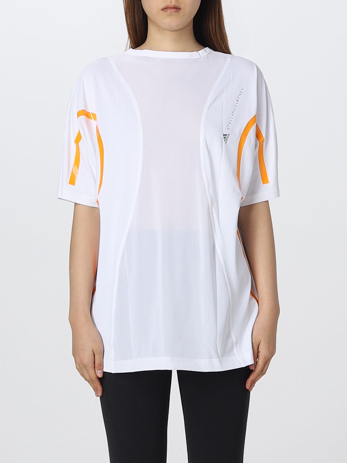 T-shirt Adidas By Stella Mccartney: T-shirt Adidas By Stella McCartney in tessuto riciclato bianco 1