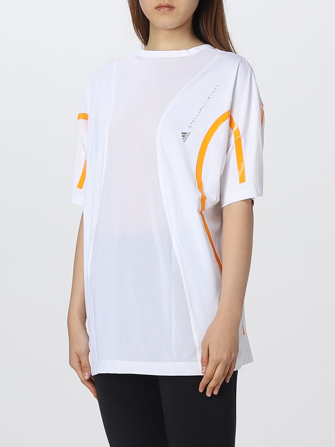 T-shirt Adidas By Stella Mccartney: T-shirt Adidas By Stella McCartney in tessuto riciclato bianco 4