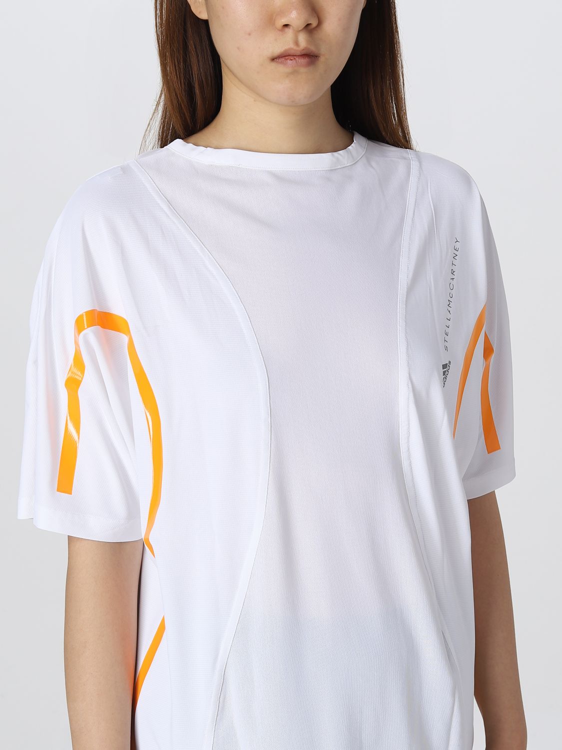 T-shirt Adidas By Stella Mccartney: T-shirt Adidas By Stella McCartney in tessuto riciclato bianco 5