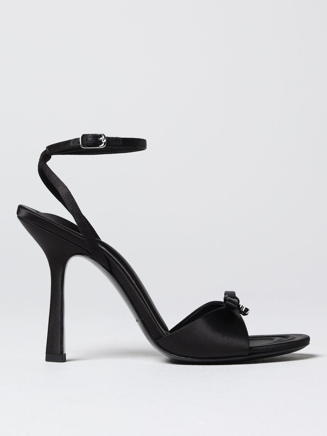 ALEXANDER WANG: heeled sandals for woman - Black | Alexander Wang ...