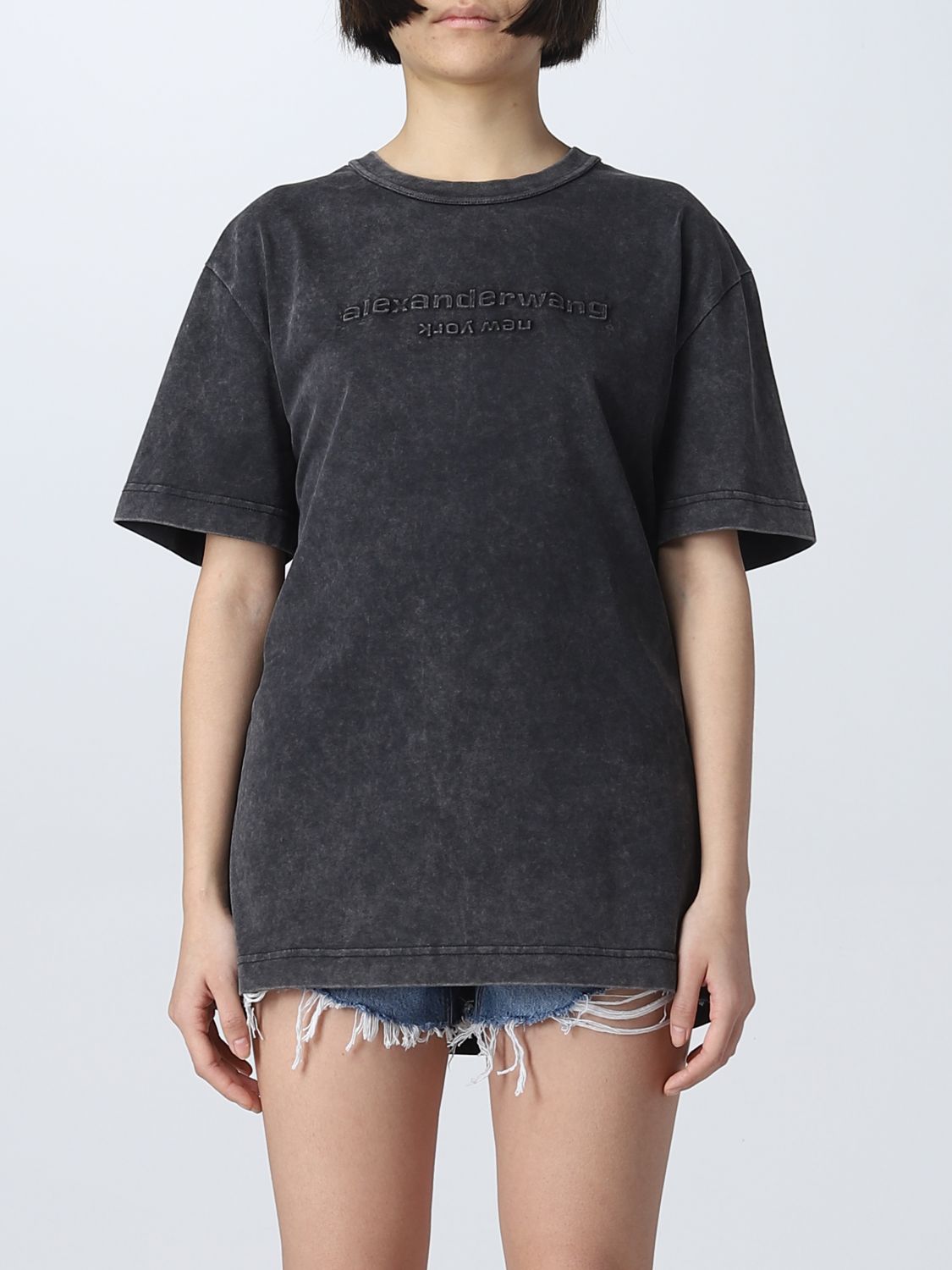 ALEXANDER WANG: cotton T-shirt - Black | Alexander Wang t-shirt ...