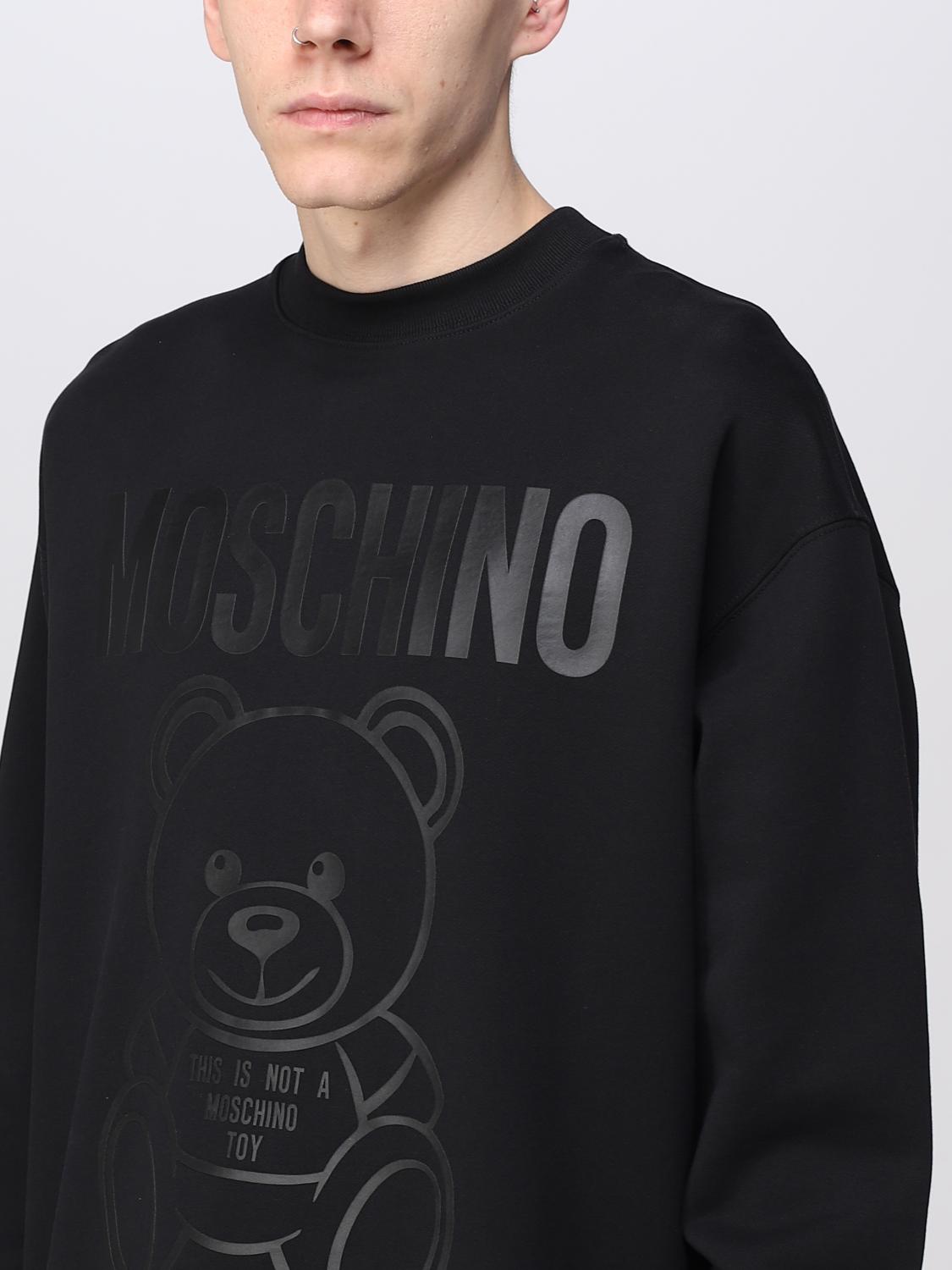 Felpa Moschino Couture: Felpa Moschino Couture in gomma nero 4