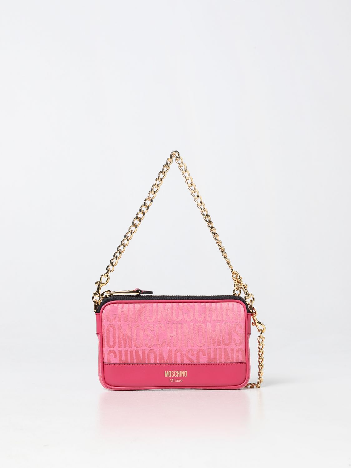 Moschino Mini Quilted Crossbody Bag in Pink