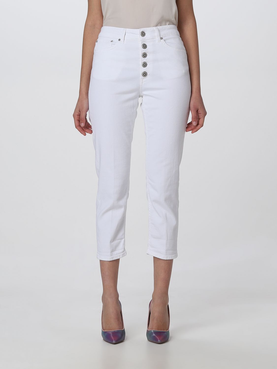 Dondup Trousers  Woman Colour White