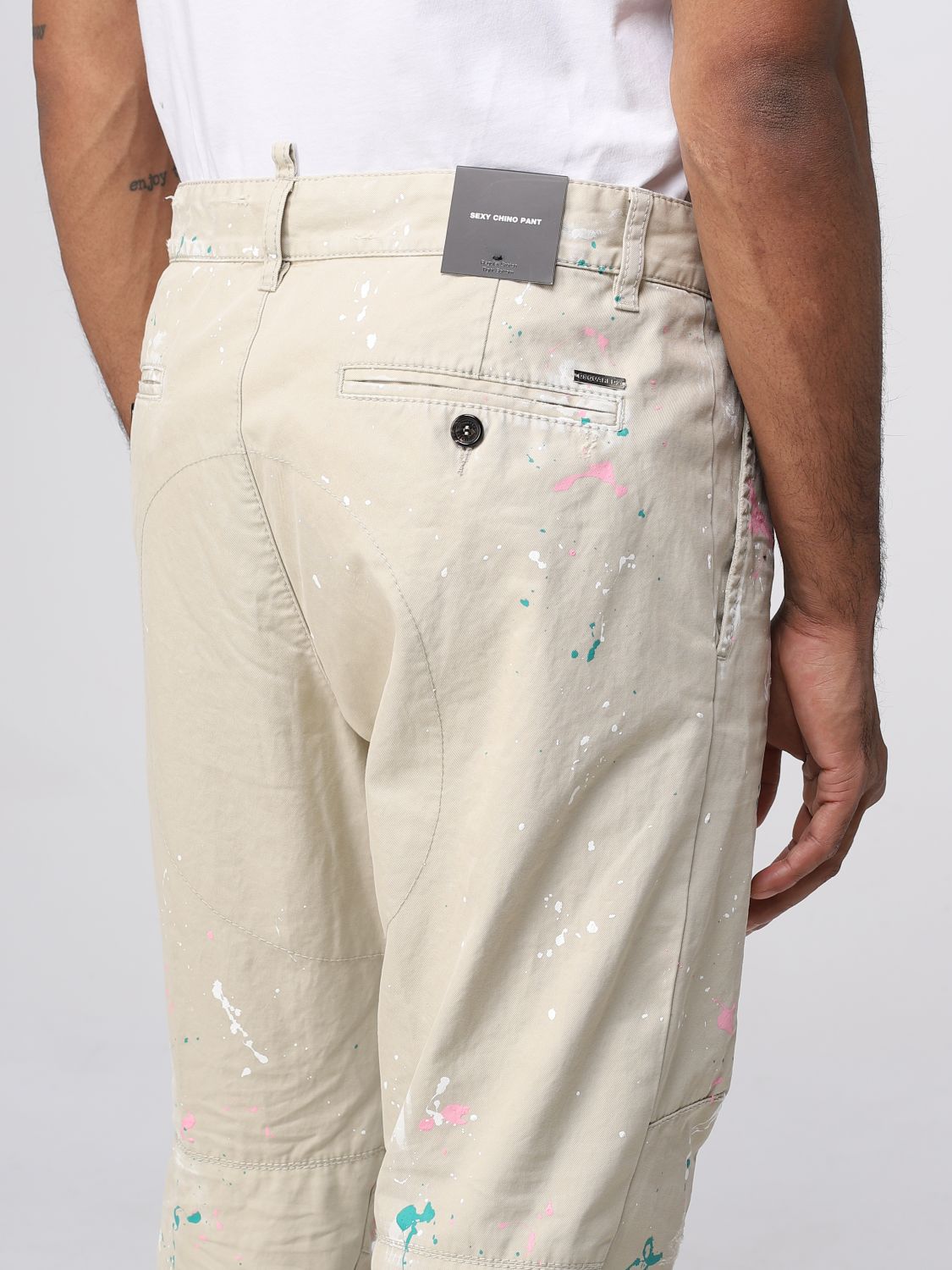Jeans Dsquared2: Pantalone Dsquared2 in cotone grigio 4