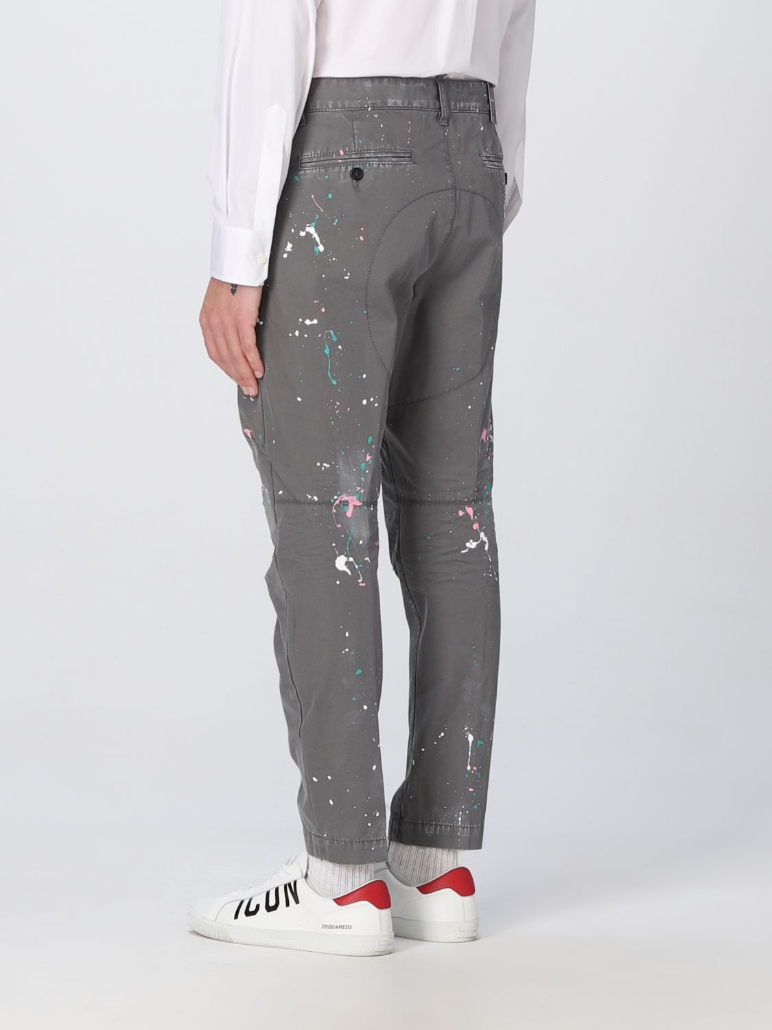 Jeans Dsquared2: Pantalone Dsquared2 in cotone grigio topo 3