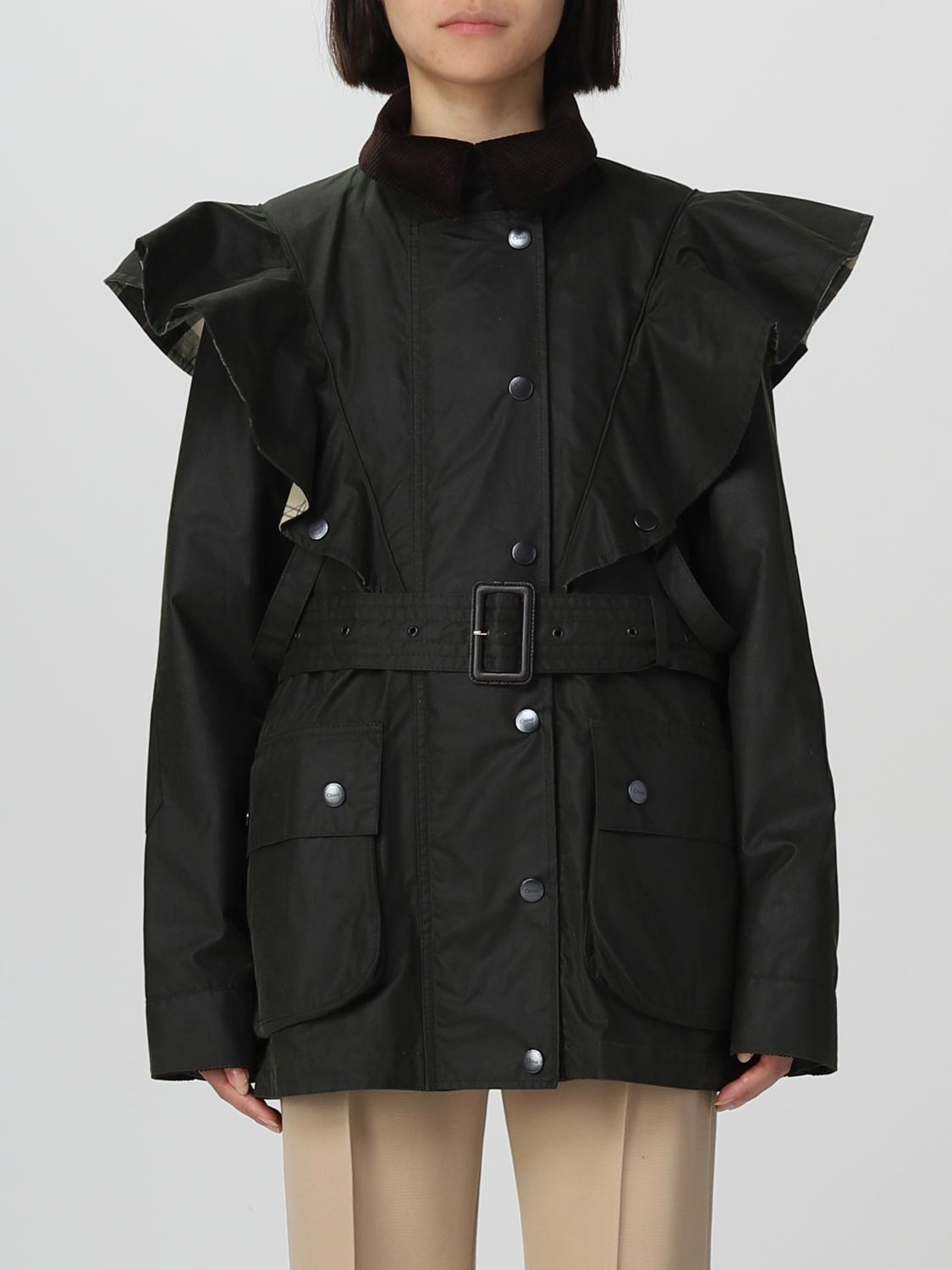 Chloé X Barbour Corduroy-trim Waxed-cotton Jacket In Chloé X Barbour Corduroy-trim Waxed-cotton Jacket In