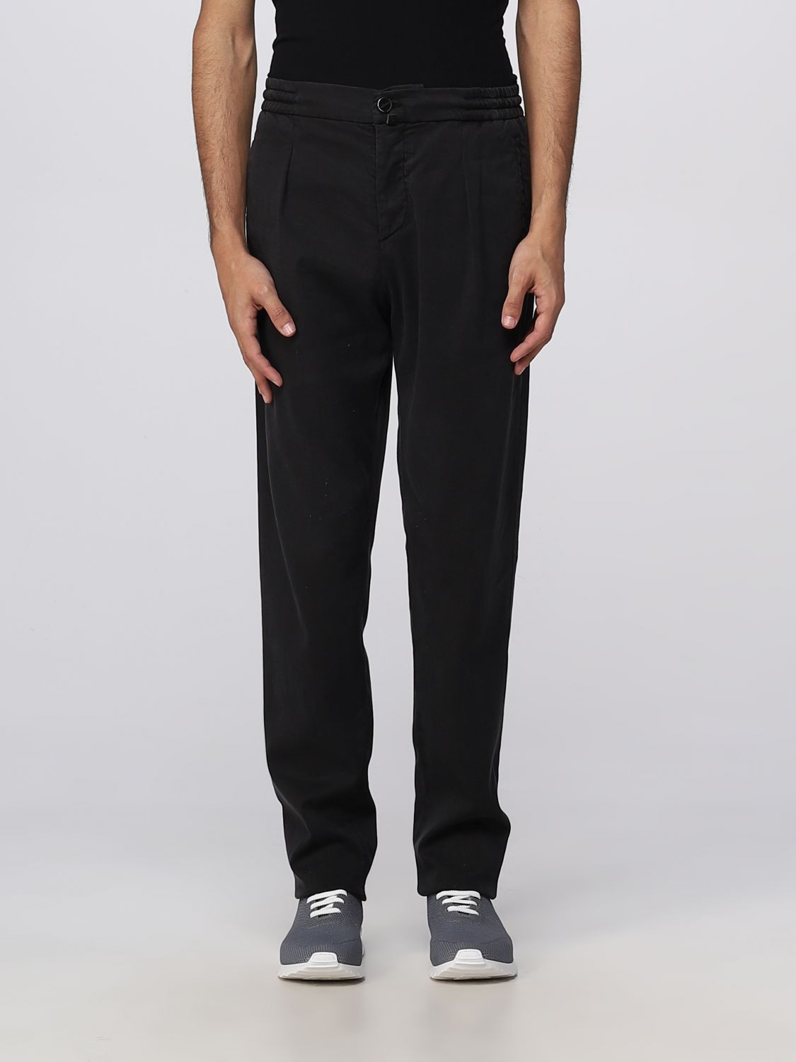 KITON: pants for man - Black | Kiton pants UP1LACJ0736B17 online on ...