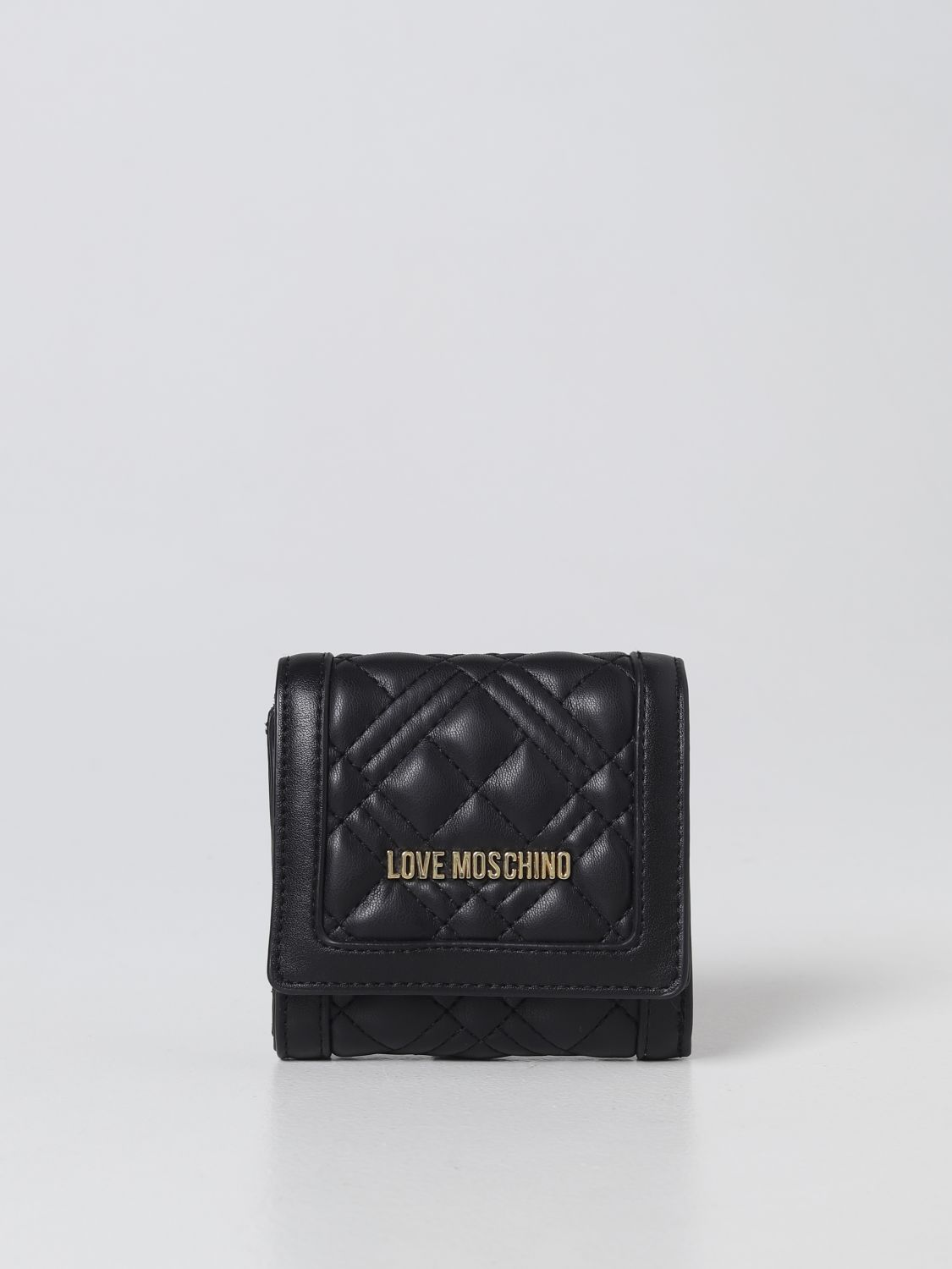 LOVE MOSCHINO: wallet for woman - Black | Love Moschino wallet ...