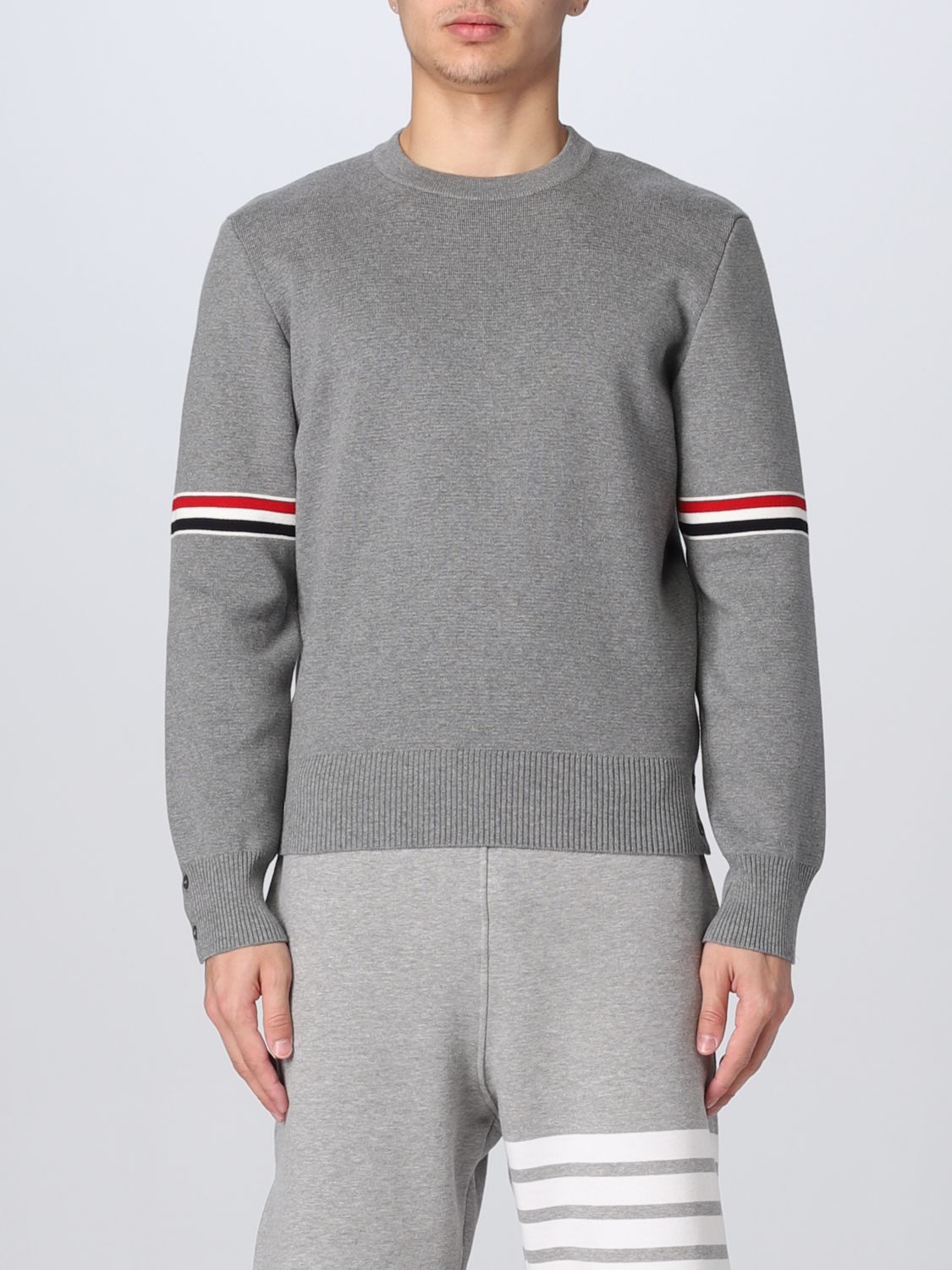 THOM BROWNE PULLOVER IN COTTON,D86381020