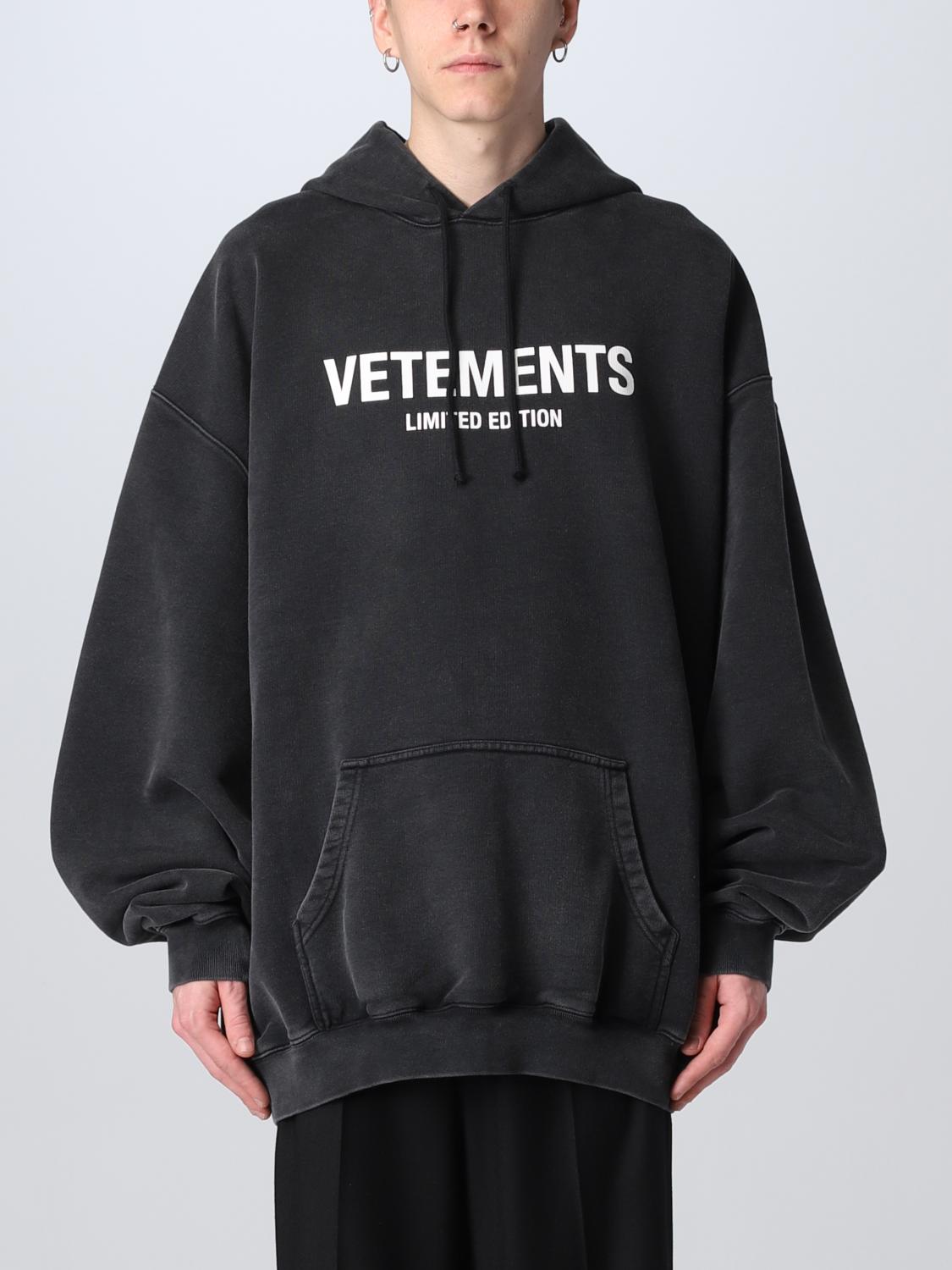 VETEMENTS：スウェットシャツ メンズ - ブラック | GIGLIO.COM