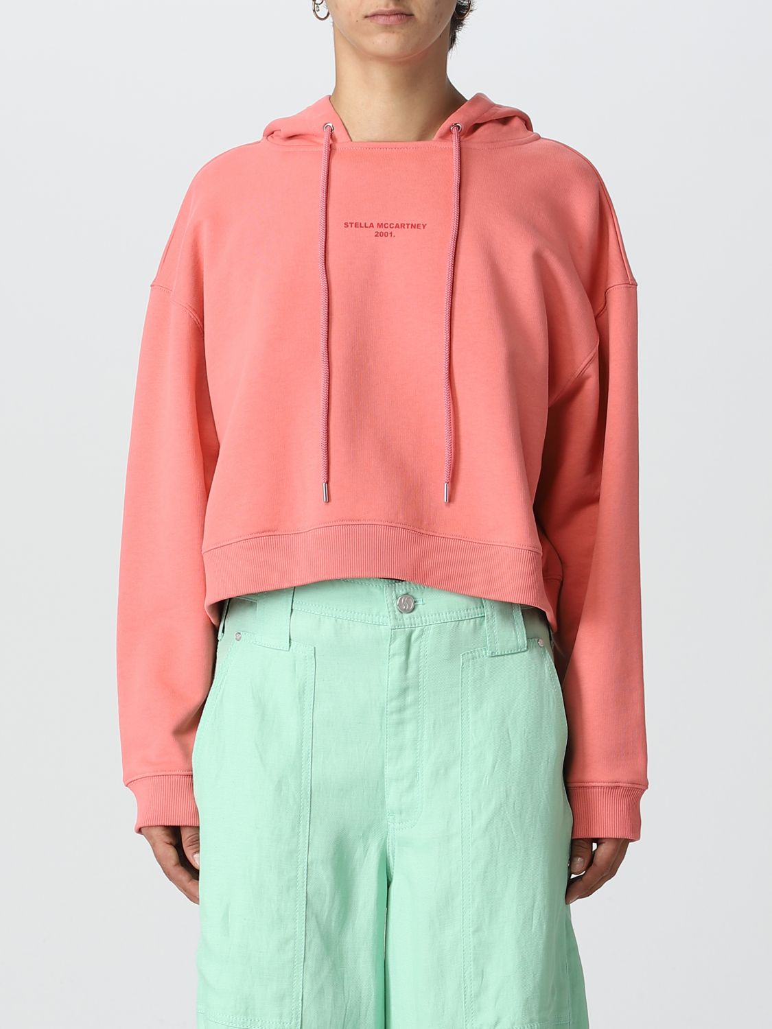 Shop Stella Mccartney Cotton Sweatshirt In Pink