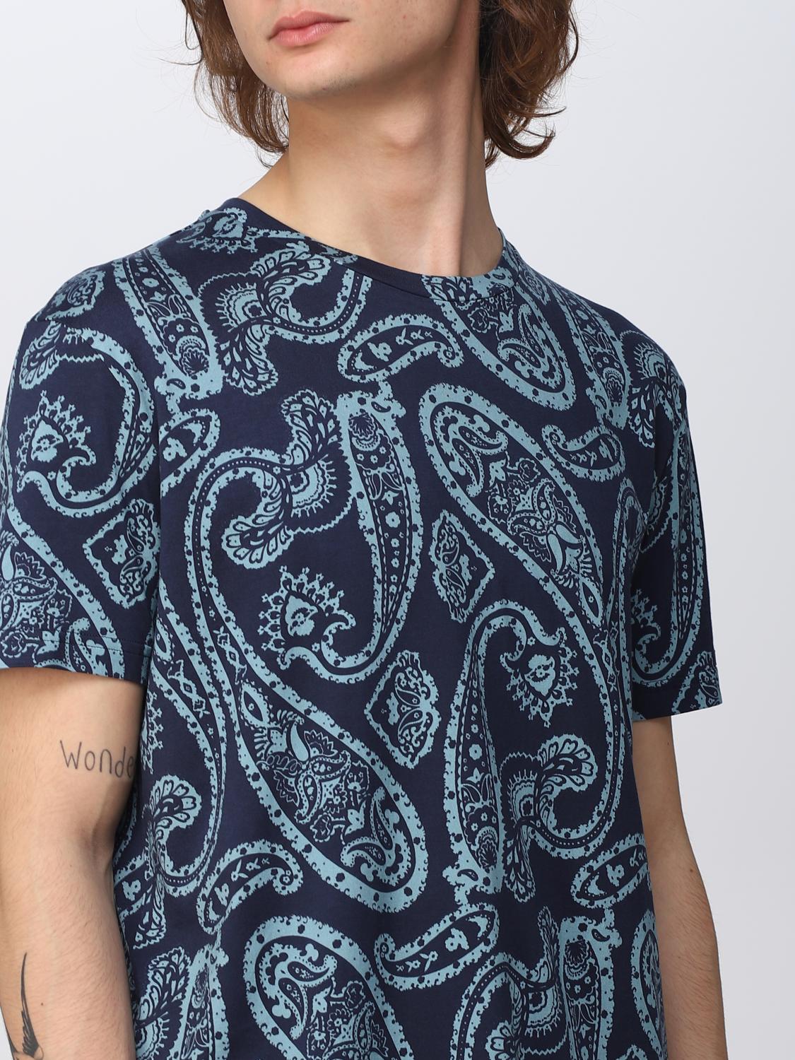T-shirt Etro: T-shirt Etro con stampa Paisley blue 5