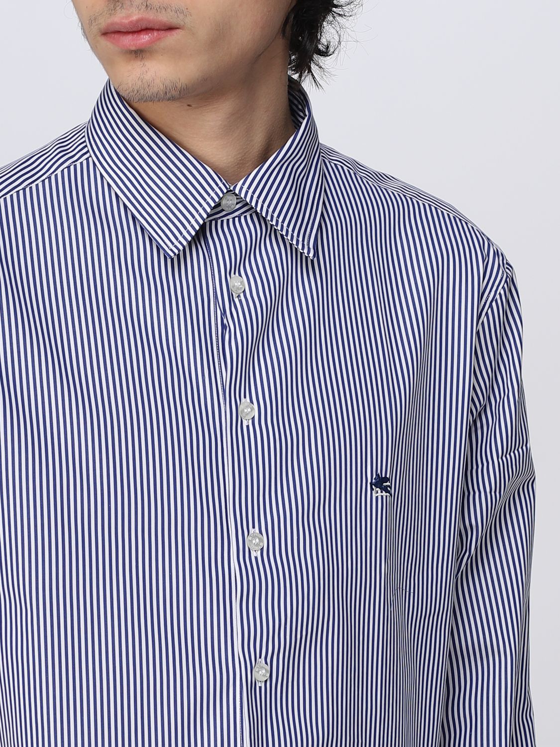 Camicia Etro: Camicia Etro a righe in cotone blue 5