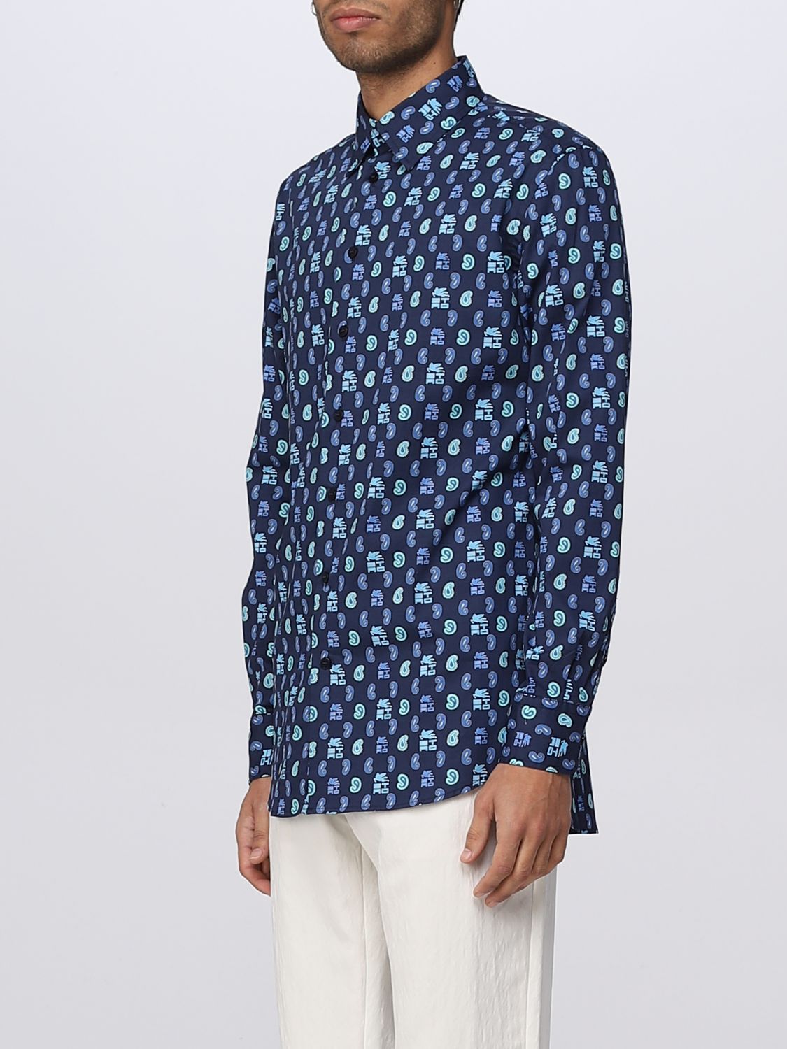 Camicia Etro: Camicia Etro in cotone blue 4