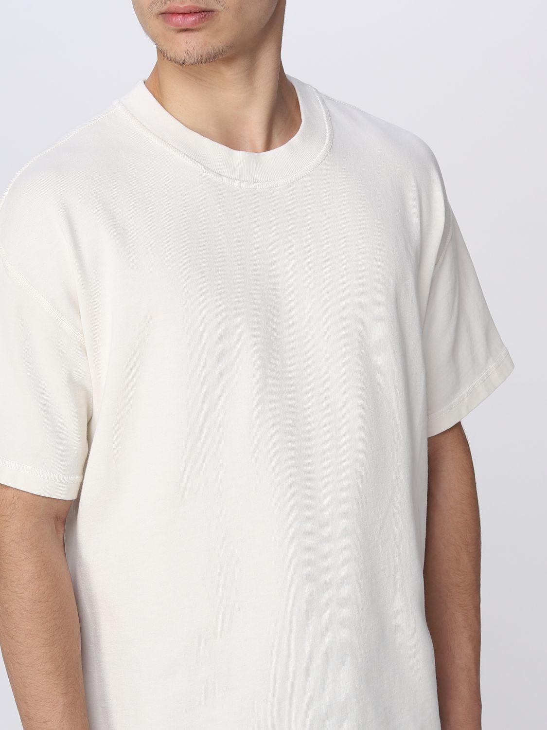 BOTTEGA VENETA: jersey T-shirt - White | Bottega t-shirt 737276VKLZ0 on GIGLIO.COM