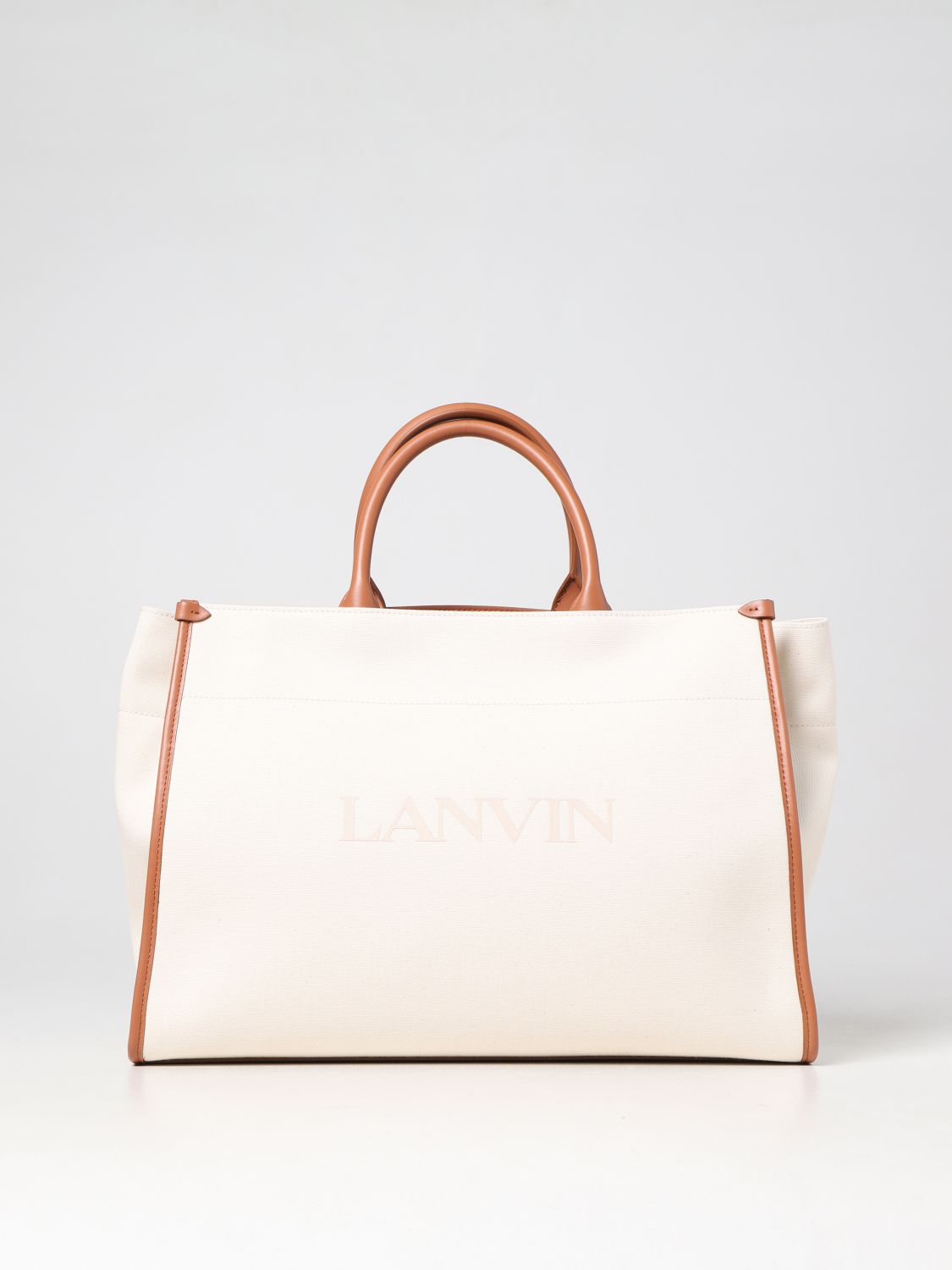 Shop Lanvin Tote Bags  Woman Color White